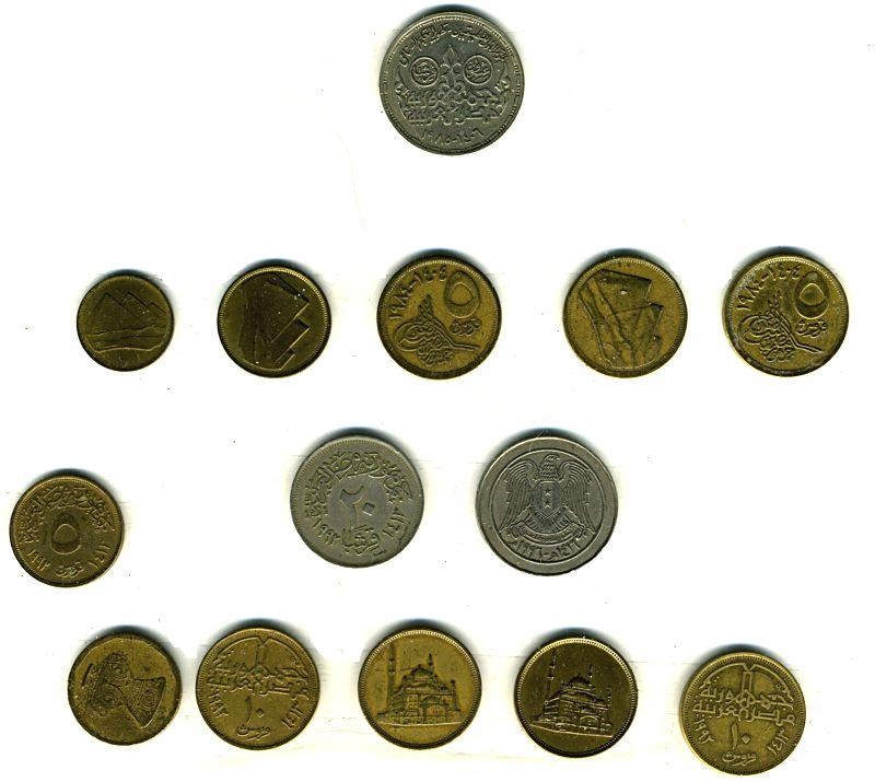 Египетские монеты конца 20 века. Из коллекции Лимарева В.Н.